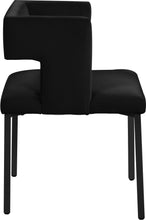 Load image into Gallery viewer, Caleb Black Velvet Dining Chair