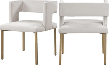 Load image into Gallery viewer, Caleb Cream Velvet Dining Chair