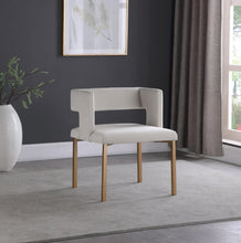 Load image into Gallery viewer, Caleb Cream Velvet Dining Chair