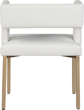 Load image into Gallery viewer, Caleb White Faux Leather Dining Chair