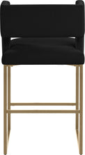 Load image into Gallery viewer, Caleb Black Velvet Counter Stool