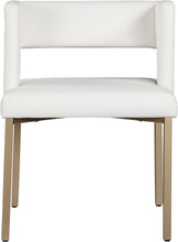 Load image into Gallery viewer, Caleb White Faux Leather Dining Chair