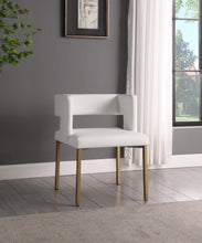 Load image into Gallery viewer, Caleb White Faux Leather Dining Chair