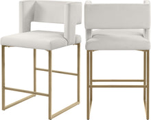 Load image into Gallery viewer, Caleb Cream Velvet Counter Stool