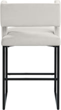 Load image into Gallery viewer, Caleb Cream Velvet Counter Stool