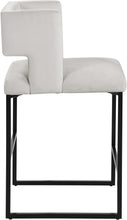 Load image into Gallery viewer, Caleb Cream Velvet Counter Stool