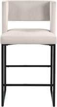 Load image into Gallery viewer, Caleb Cream Velvet Counter Stool