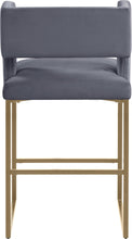 Load image into Gallery viewer, Caleb Grey Velvet Counter Stool
