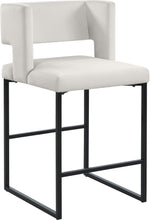 Load image into Gallery viewer, Caleb Cream Velvet Counter Stool