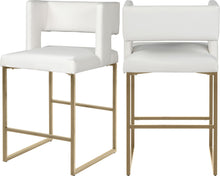 Load image into Gallery viewer, Caleb White Faux Leather Counter Stool