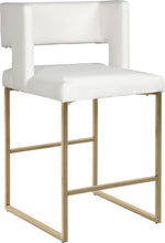 Load image into Gallery viewer, Caleb White Faux Leather Counter Stool
