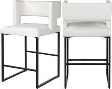Load image into Gallery viewer, Caleb White Faux Leather Counter Stool
