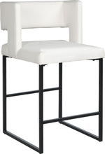 Load image into Gallery viewer, Caleb White Faux Leather Counter Stool