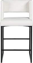Load image into Gallery viewer, Caleb White Faux Leather Counter Stool