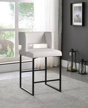 Load image into Gallery viewer, Caleb White Faux Leather Counter Stool