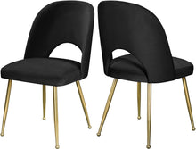 Load image into Gallery viewer, Logan Black Velvet Dining Chair