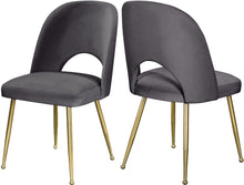 Load image into Gallery viewer, Logan Grey Velvet Dining Chair