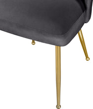 Load image into Gallery viewer, Logan Grey Velvet Dining Chair