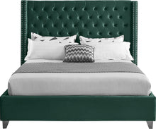 Load image into Gallery viewer, Aiden Green Velvet King Bed