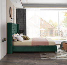 Load image into Gallery viewer, Aiden Green Velvet King Bed
