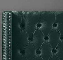 Load image into Gallery viewer, Aiden Green Velvet King Bed