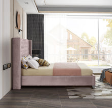 Load image into Gallery viewer, Aiden Pink Velvet Full Bed