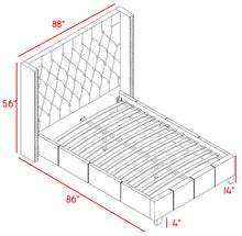 Load image into Gallery viewer, Ashton Grey Linen King Bed