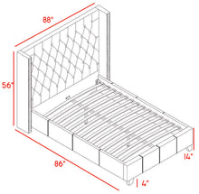 Load image into Gallery viewer, Ashton Grey Linen King Bed