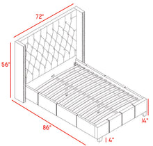 Load image into Gallery viewer, Ashton Beige Linen Queen Bed