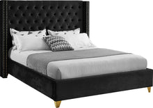 Load image into Gallery viewer, Barolo Black Velvet Queen Bed