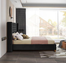 Load image into Gallery viewer, Barolo Black Velvet King Bed