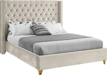 Load image into Gallery viewer, Barolo Cream Velvet King Bed