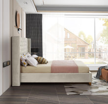 Load image into Gallery viewer, Barolo Cream Velvet Queen Bed