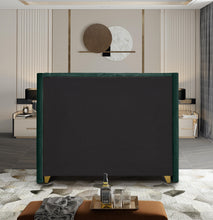 Load image into Gallery viewer, Barolo Green Velvet King Bed