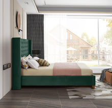 Load image into Gallery viewer, Barolo Green Velvet Queen Bed