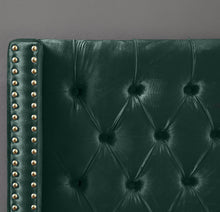 Load image into Gallery viewer, Barolo Green Velvet Twin Bed