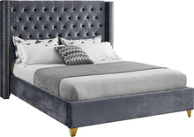 Load image into Gallery viewer, Barolo Grey Velvet King Bed