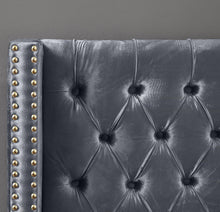 Load image into Gallery viewer, Barolo Grey Velvet King Bed