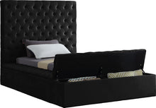 Load image into Gallery viewer, Bliss Black Velvet Twin Bed (3 Boxes)