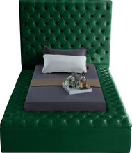 Load image into Gallery viewer, Bliss Green Velvet Twin Bed (3 Boxes)