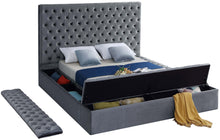 Load image into Gallery viewer, Bliss Grey Velvet King Bed (3 Boxes)