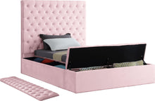 Load image into Gallery viewer, Bliss Pink Velvet Twin Bed (3 Boxes)