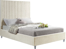 Load image into Gallery viewer, Candace Cream Velvet King Bed