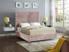 Load image into Gallery viewer, Candace Pink Velvet King Bed