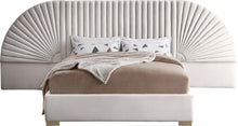 Load image into Gallery viewer, Cleo Cream Velvet King Bed (3 Boxes)