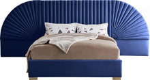 Load image into Gallery viewer, Cleo Navy Velvet King Bed (3 Boxes)