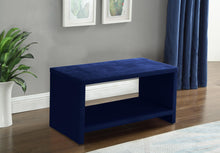 Load image into Gallery viewer, Cleo Navy Velvet Night Stand