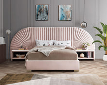 Load image into Gallery viewer, Cleo Pink Velvet King Bed (3 Boxes)