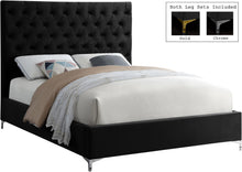 Load image into Gallery viewer, Cruz Black Velvet King Bed