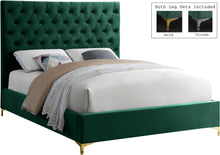 Load image into Gallery viewer, Cruz Green Velvet Queen Bed